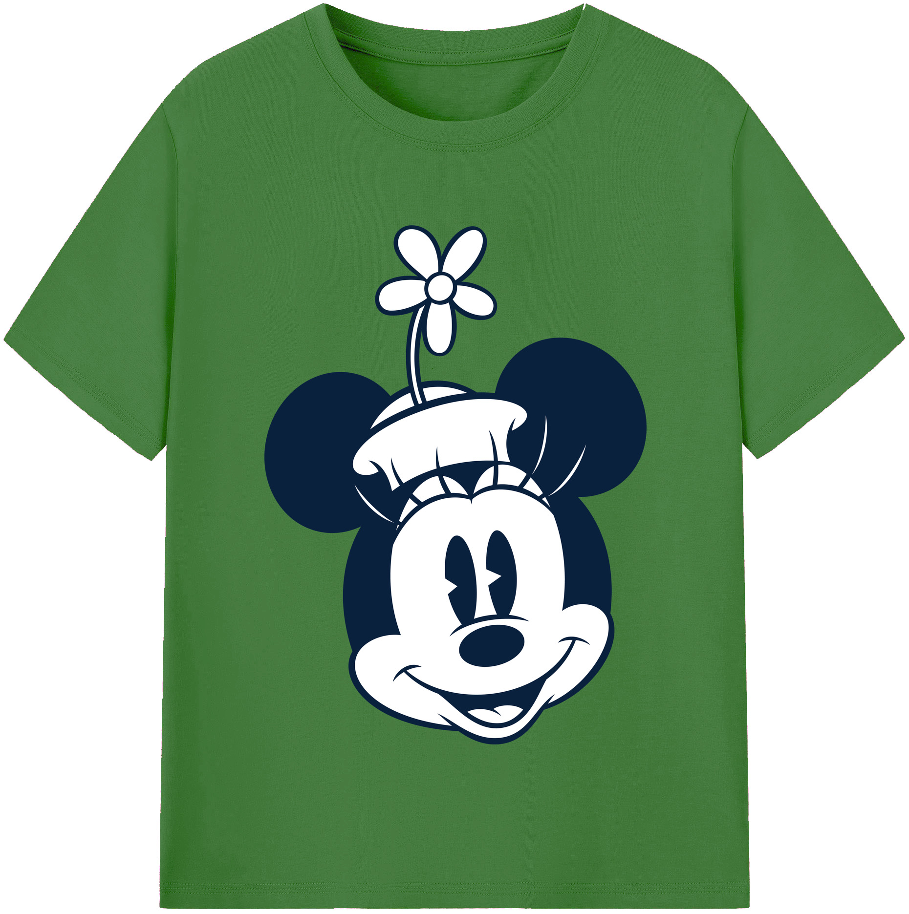 （画像用） ミッキーマウス Mickey Mouse レディースカジュアルプリントTシャツ（綿100％）